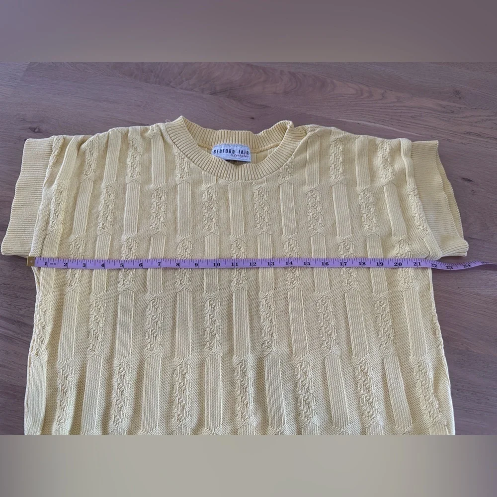 Vintage short sleeve sweater sunshine yellow